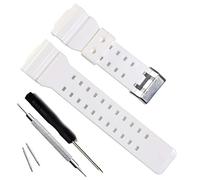 My Time OliBoPo Natural Resin Replacement Watch Band Strap for Casio Mens G-Shock GD120/GA-100/GA-110/GA-100C (Shiny White)