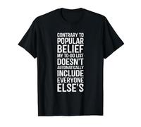 My to-Do List Doesn't Include Everyone Else's Coworker Value Graphic T-Shirt, Men, Black, L
