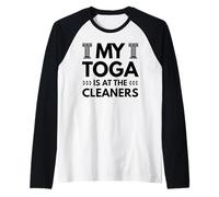 My Toga is at The Cleaners Funny Toga Party Accessories Rome Raglan Baseball Tee