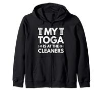 My Toga Is At The Cleaners Funny Toga Party Accessories Rome Zip Hoodie