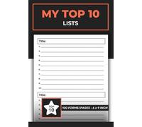 My Top 10 Lists: Favorite Things Record Notebook | Top 10 Ranking List | Top Ten Tracking Journal