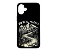 MY TRAIL My RULES Cool Mountain Biking Adventure Case for iPhone 16 Plus