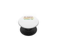 My Train Of Thought Left Without Me Retro Vintage PopSockets Adhesive PopGrip