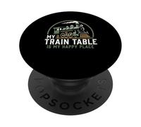 My Train Table is My Place Model Railroad PopSockets Adhesive PopGrip