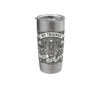 My Trainer Lost Count Again Funny Gym Skeleton Gothic Stainless Steel Insulated Tumbler