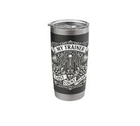 My Trainer Lost Count Again Funny Gym Skeleton Gothic Stainless Steel Insulated Tumbler