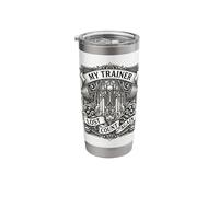 My Trainer Lost Count Again Funny Gym Skeleton Gothic Stainless Steel Insulated Tumbler