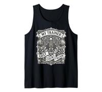 My Trainer Lost Count Again Funny Gym Skeleton Gothic Tank Top