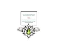 My Trauma Lotus Ring, S925 Silver, Lotus Blossom, Highly Polished, Tarnish Resistant, Cubic Zirconia, Inlaid, Inspirational Ring, Unique Lotus Ring, Reminds You to Make Your Trauma on Playful, 8