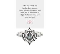 My Trauma Ring,Stainless Steel My Trauma Ring, Trauma Stackable Rings Ring,Inspirational Trauma Healing Ring Friendship Gift Jewelry for Women, 9, Metal, Zircon