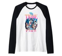 My Tribe Has Paws Husky Dog Lover Pack Design Raglan Baseball Tee