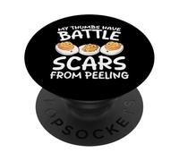 My Tumbs Have Battle Scars Deviled Egg Thanksgiving PopSockets Adhesive PopGrip