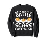 My Tumbs Have Battle Scars Deviled Egg Thanksgiving Sweatshirt