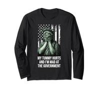 My Tummy Hurts and I'm at the Government Protest Resist Flag Long Sleeve T-Shirt
