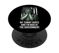 My Tummy Hurts and I'm at the Government Protest Resist Flag PopSockets Adhesive PopGrip