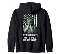 My Tummy Hurts and I'm at the Government Protest Resist Flag Zip Hoodie