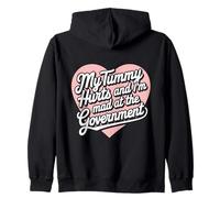 My Tummy Hurts And I'm Mad At The Government Funny Political Zip Hoodie
