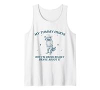 My Tummy Hurts But Im Being Brave About It Cowboy Raccoon Tank Top