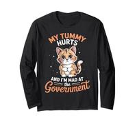 My Tummy Hurts Cat Pet Tummy Ache Hurts Tummy Ache Survivor Long Sleeve T-Shirt