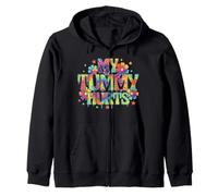 My Tummy Hurts Funny IBS Digestive Humor Tie Dye Zip Hoodie