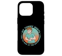 MY TUMMY HURTS & I'M MAD AT THE GOVERNMENT Fun Stomach Meme Case for iPhone 16 Pro