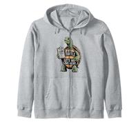 My Turtle Lets Me Live Here Slow Schedule Joke Zip Hoodie