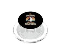 My Tuxedo Cat Ate My Homework Retro Style Funny Pet Cat PopSockets PopGrip for MagSafe