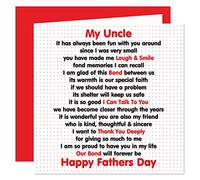 My Uncle Happy Fathers Day Card - Sentimental Verse From An Adult - From The Heart Design