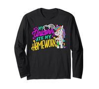 My Unicorn Ate My Homework Funny School Humor Long Sleeve T-Shirt
