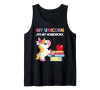 My unicorn ate my homework - school saying unicorn Tank Top
