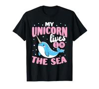 My Unicorn Lives in The Sea Narwhal T-Shirt