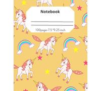 My Unicorn Notebook: Wide Ruled Writing Book for Kids and Teens | 100 Pages | Magical Pastel Cover | Back to School Use