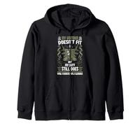 My Uniform Doesn’t Fit, But My Duty Still Does - Vietnam Vet Zip Hoodie