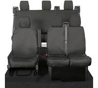 My Van Seat Covers MVSC102B-131B Tailored Waterproof Front & Rear Seat Covers (6 Seater WITH Pull Down Tray) Black - To Fit Ford Transit Custom DCIV 2013-2023