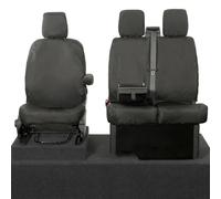 My Van Seat Covers MVSC102BAD2 Tailored Waterproof Front Seat Covers (Single/Double WITH Pull Down Tray) Black - To Fit Ford Transit Tourneo 2013-2023