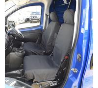 My Van Seat Covers | To Fit Citroen Nemo Seat Covers 2008 Onwards | Tailored Waterproof Easy to Fit | Front Black (WITH Folding Passenger Seat) - MVSC303BAD2