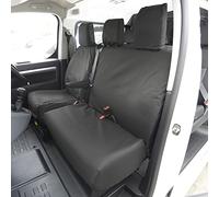 My Van Seat Covers | To Fit Fiat E-Scudo X Model Seat Covers 2022 Onwards | Tailored Heavy Duty Waterproof | Front Black - MVSC367BAD11