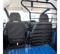 My Van Seat Covers | To Fit Fiat Fiorino Seat Covers 2008 Onwards | Tailored Waterproof | Front (WITH Folding Passenger Seat) Black - MVSC303BAD3