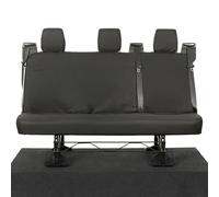 My Van Seat Covers | To Fit Ford Transit Van L2 & L4 Seat Covers 2014 Onwards | Including Embroidery Tailored Waterproof | Rear Black - MVSC131BAD2EM