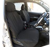 My Van Seat Covers | To Fit Mitsubishi L200 Trojan 2006-2015 | Tailored Easy to Fit Waterproof | Front Black - MVSC151BAD25