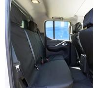 My Van Seat Covers | To Fit Nissan Navara Tekna Double Cab Seat Covers 2005-2016 | Tailored Heavy Duty Waterproof | Rear Black - MVSC138BAD7
