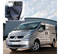 My Van Seat Covers | To Fit Renault Trafic Seat Covers 2001-2014 | Tailored Heavy Duty Waterproof | Front (No Split Passenger Seat) Black - MVSC430B