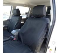My Van Seat Covers | To Fit Toyota Hilux Seat Covers 2005-2016 | Tailored Waterproof Easy to Fit | Front Black - MVSC139B