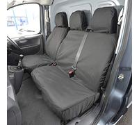 My Van Seat Covers | To Fit Toyota Proace Seat Covers 2013-2016 | Tailored Waterproof | Front (NO Split Passenger Seat) Black - MVSC298BAD2