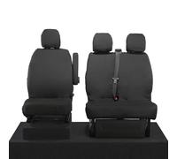 My Van Seat Covers | To Fit Vauxhall Vivaro Standard Van Seat Covers 2014-2019 | Tailored Heavy Duty Waterproof | Front (NO Split Passenger Seat) Black - MVSC296B