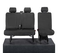 My Van Seat Covers | To Fit VW T6/T6.1 Transporter Seat Covers 2015 Onwards | Tailored Heavy Duty Waterproof | 2nd Row (Single/Double) Black - MVSC212B-SC213BAD2