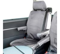 My Van Seat Covers | To Fit VW Transporter T6/T6.1 Caravelle Seat Cover 2015 Onwards | Tailored Heavy Duty Waterproof | Grey 2nd Row - MVSC282GAD2