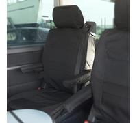 My Van Seat Covers | To Fit VW Transporter T6/T6.1 Caravelle Seat Covers 2015 Onwards | Tailored Heavy Duty Waterproof | 2nd Row (Right Side Seat) Black - MVSC282BAD2