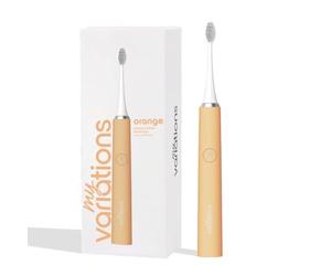 My Variations - Electric Sonic Toothbrush - Rechargeable - 1 Month Battery - 5 Cleaning Modes - Built-in 2 Minute Timer - 1 Handle and 1 Brush (Orange)