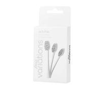 My Variations Sonic Toothbrush Heads, 3 Pack, White, Soft Bristles (Dupont Nylon), Toothbrush Head